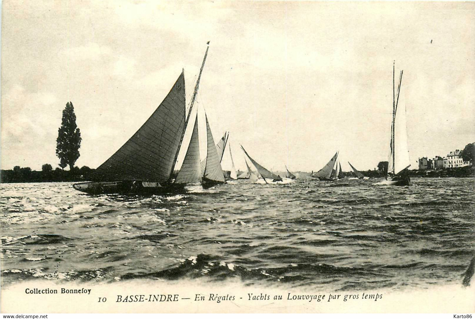 Basse Indre * En Régates * Les Yachts Au Louvoyage Par Gros Temps * Courses Bateaux - Basse-Indre