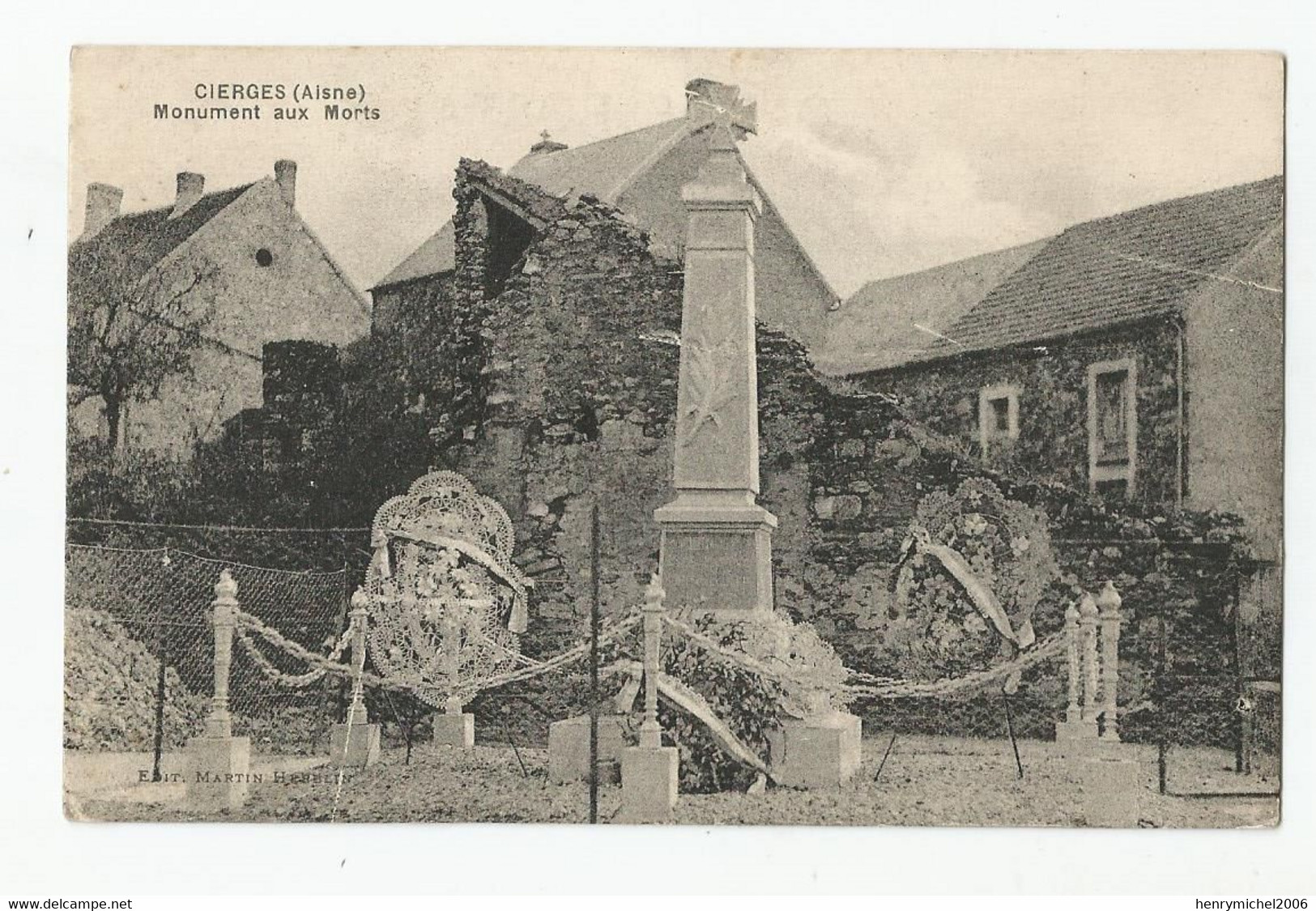 02 Aisne Cierges Monument Aux Morts Ed Sport Photo Dormans 51 - Other & Unclassified