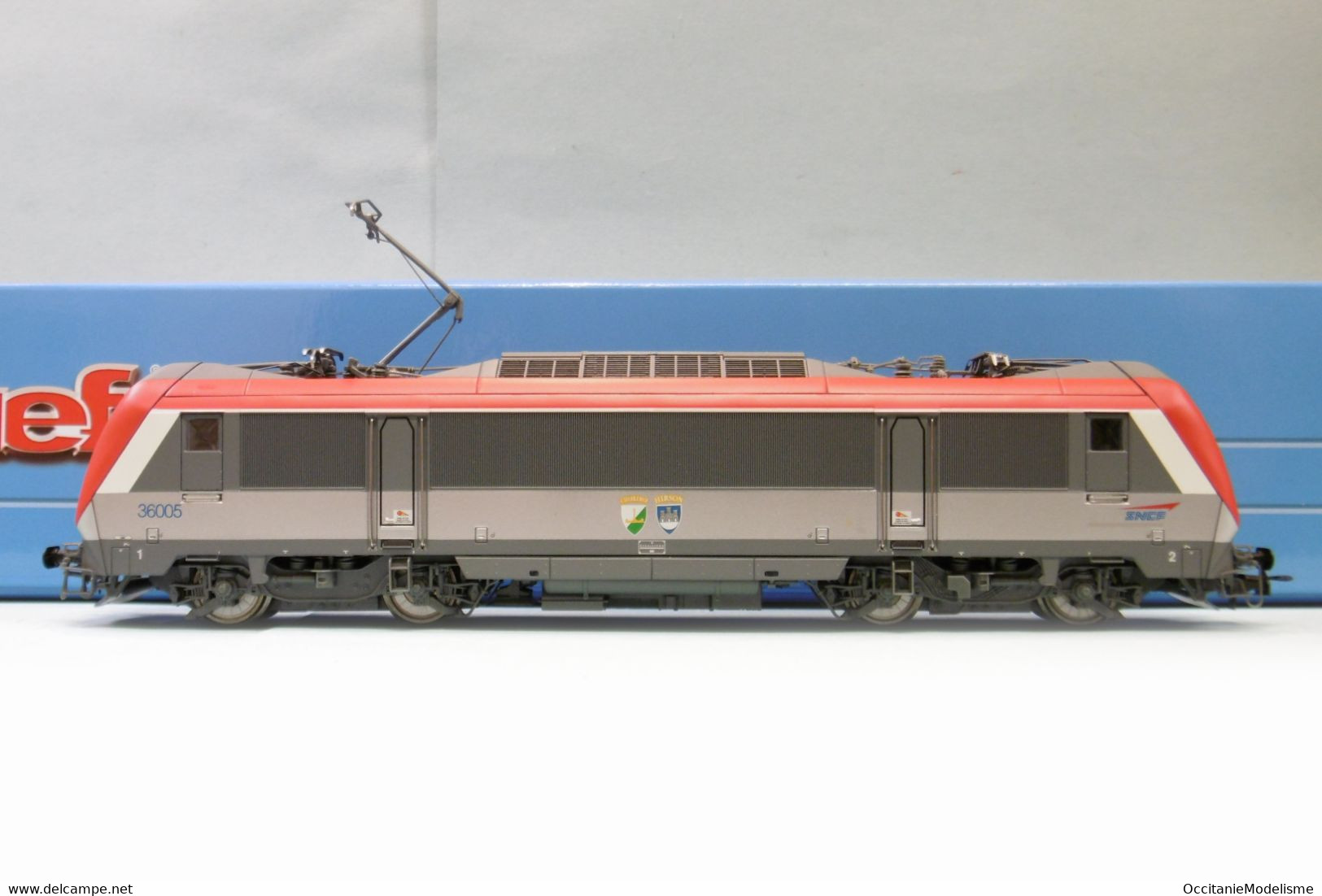 Jouef - Locomotive ELECTRIQUE BB 36005 Rouge Charleroi Hirson ép. V DCC Sound Réf. HJ2397S Neuf HO 1/87 - Locomotive