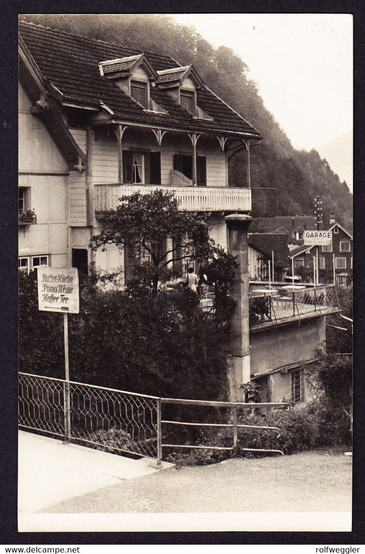 1951 Gelaufene Foto AK, Gasthof Mühle In Mühlehorn. 30 Rp Hornussen Marke, Gestempelt MÜHLEHORN. Kleiner Fleck - Mühlehorn