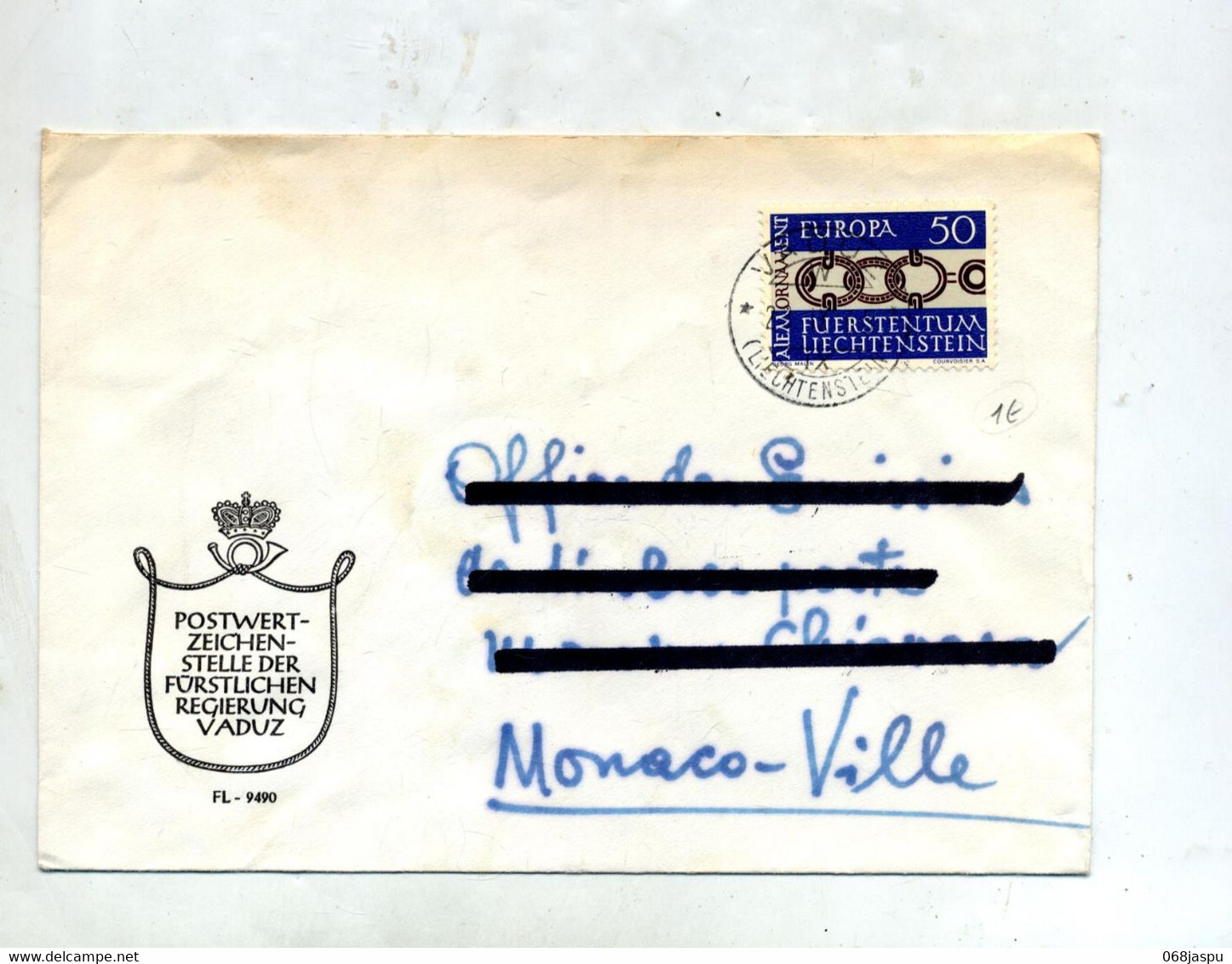 Lettre Cachet Vaduz Sur Europa - Maschinenstempel (EMA)