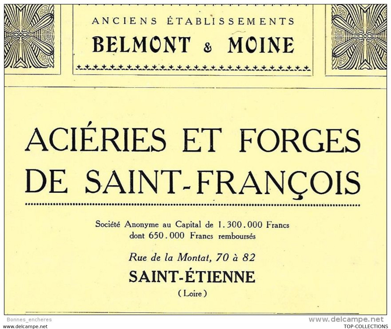 SUPERBE CATALOGUE 1921 ACIERIES ET FORGES DE ST FRANCOIS METALLURGIE TRAVAIL SUR METAUX ST ETIENNE V.SCANS+ DESCRIPT.