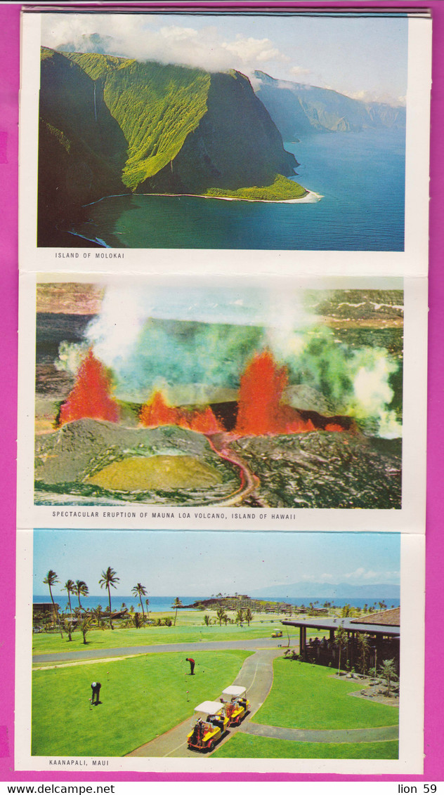 273588 / United States Postcards 12 Photos Hawaii The 50th State USA Etats-Unis 1970 Postage Due , 10+10 C. To Bulgaria - Altri & Non Classificati