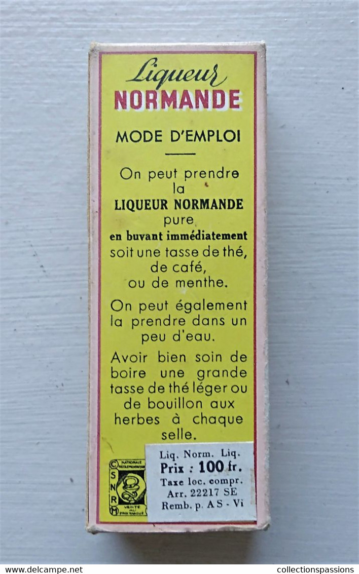 - Ancienne Bouteille Dans Sa Boite. Liqueur Normande. Purgatif - Objet De Collection - Pharmacie - - Medizinische Und Zahnmedizinische Geräte