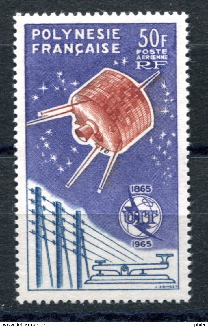 RC 22710 POLYNESIE COTE 120€ PA N° 10 CENTENAIRE DE U.I.T. NEUF ** MNH TB - Unused Stamps