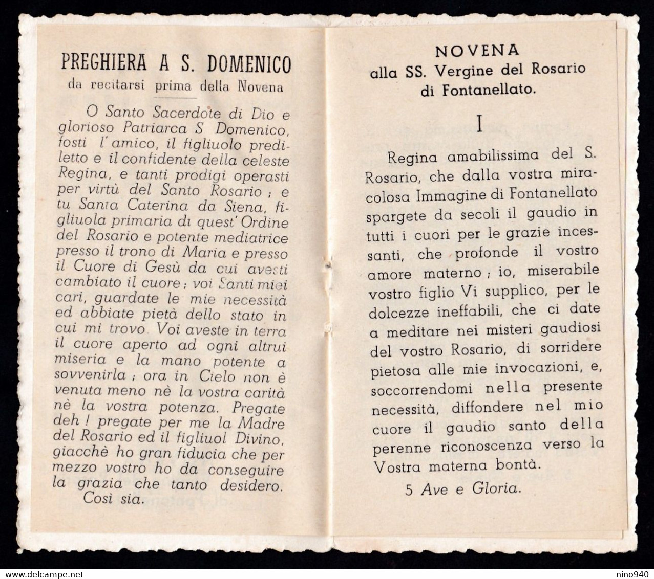 Santino/holycard: SS. VERGINE DEL ROSARIO - Fontanellato - Epoca - Opuscoletto - Mm. 60 X 105 - Religion & Esotericism