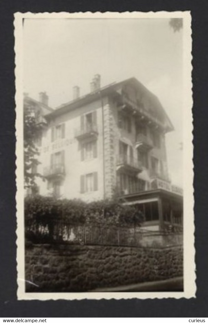 CHAMONIX * HOTEL " CLARET ET DE BELGIQUE " * SNAPSHOT * 1954 * 2 SCANS * 11 X 7 CM - Orte