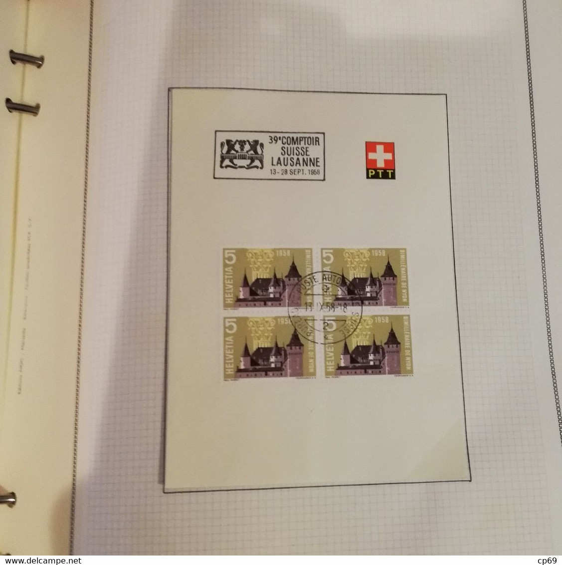 Album Timbres Suisse Documents Philatéliques Oblitérés De 1958 à 1964 Swiss Stamps Stamp Francobollo Svizzero TB.Etat - Autres & Non Classés