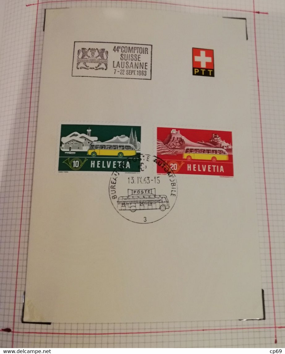 Album Timbres Suisse Documents Philatéliques Oblitérés de 1958 à 1964 Swiss Stamps Stamp Francobollo Svizzero TB.Etat