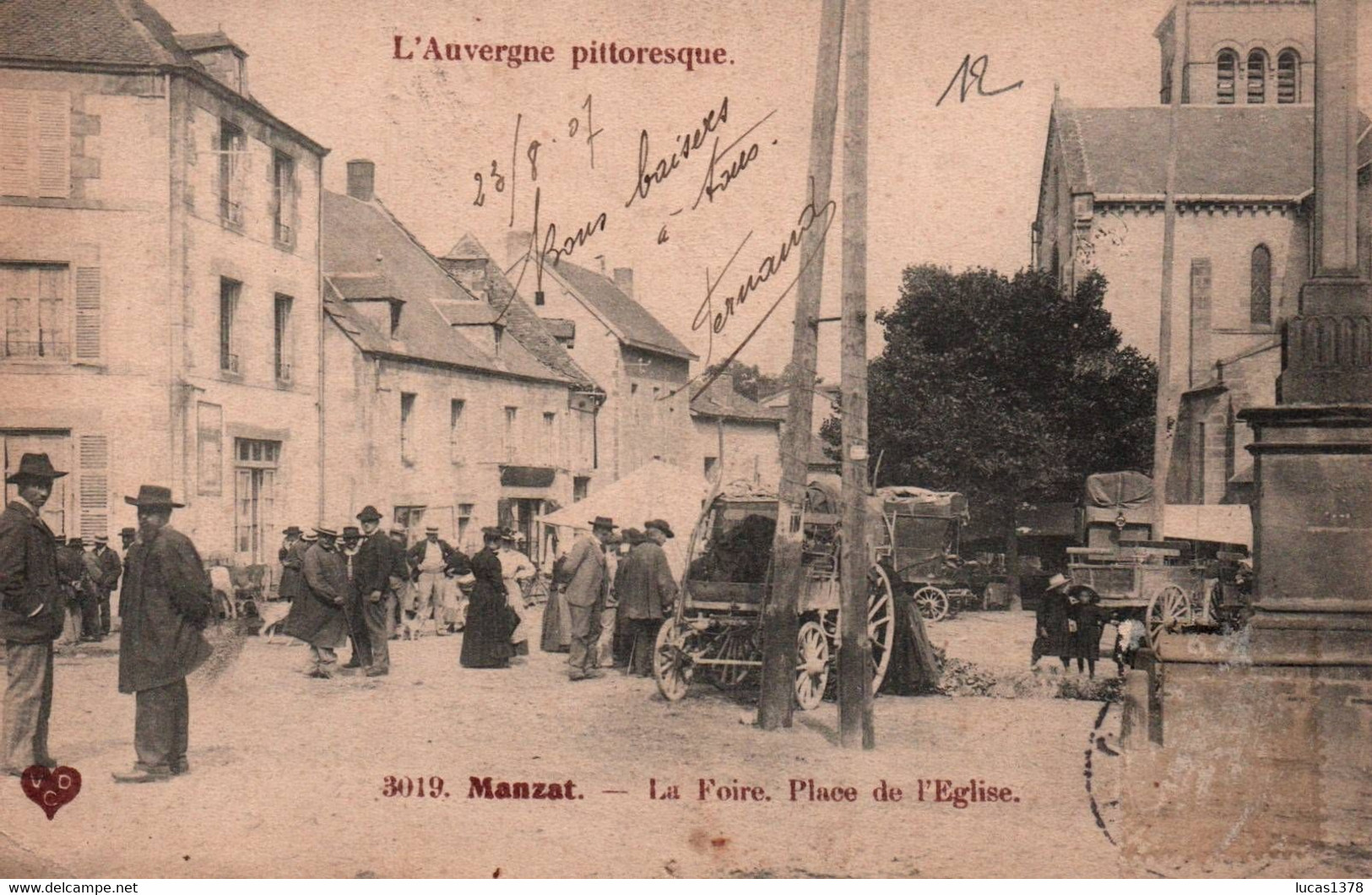 63 / MANZAT / LA FOIRE / PLACE DE L EGLISE - Manzat