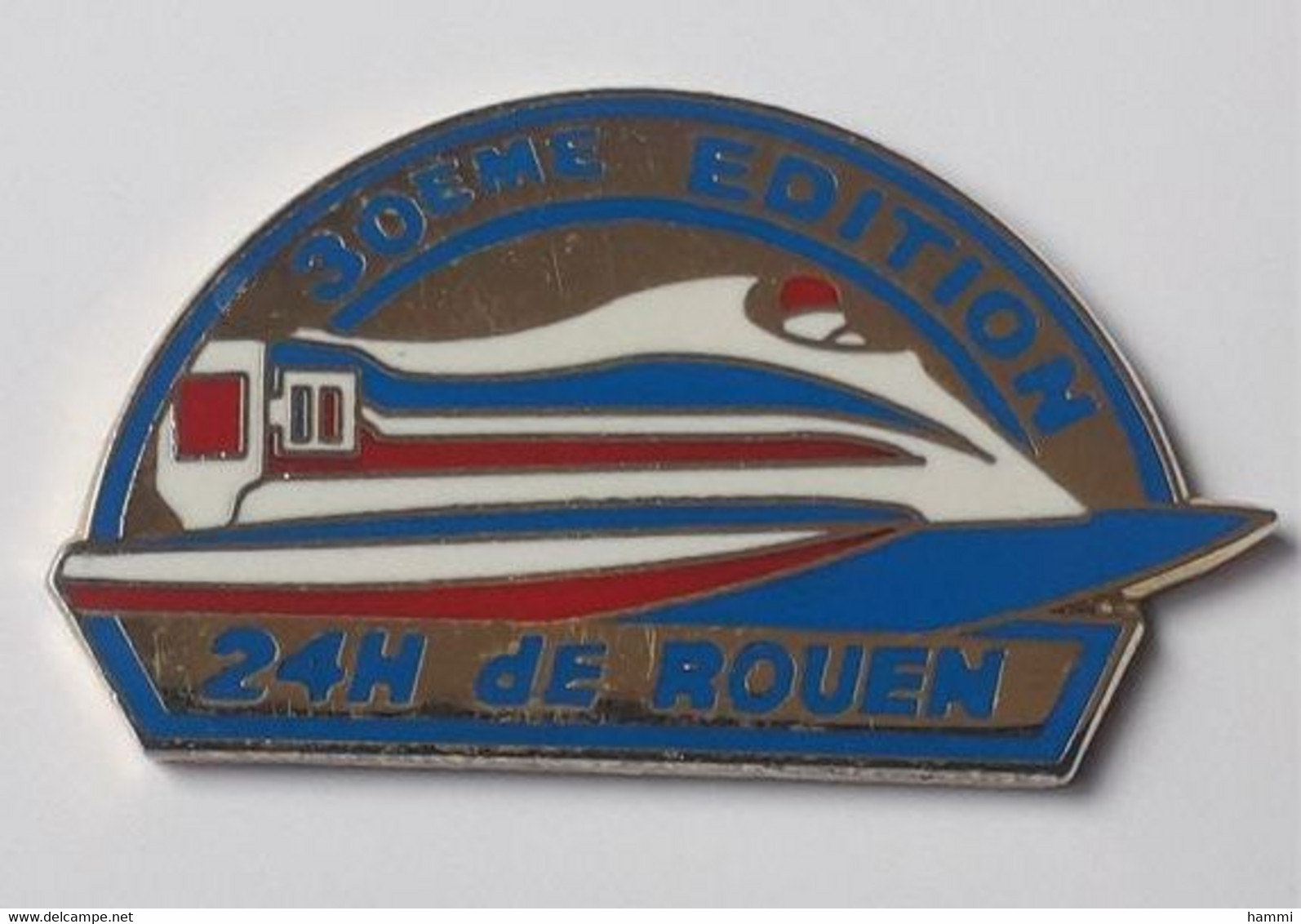 SP121 Pin's 30 éme édition Des 24 H De ROUEN Motonautique Offshore Achat Immédiat - Ski Náutico