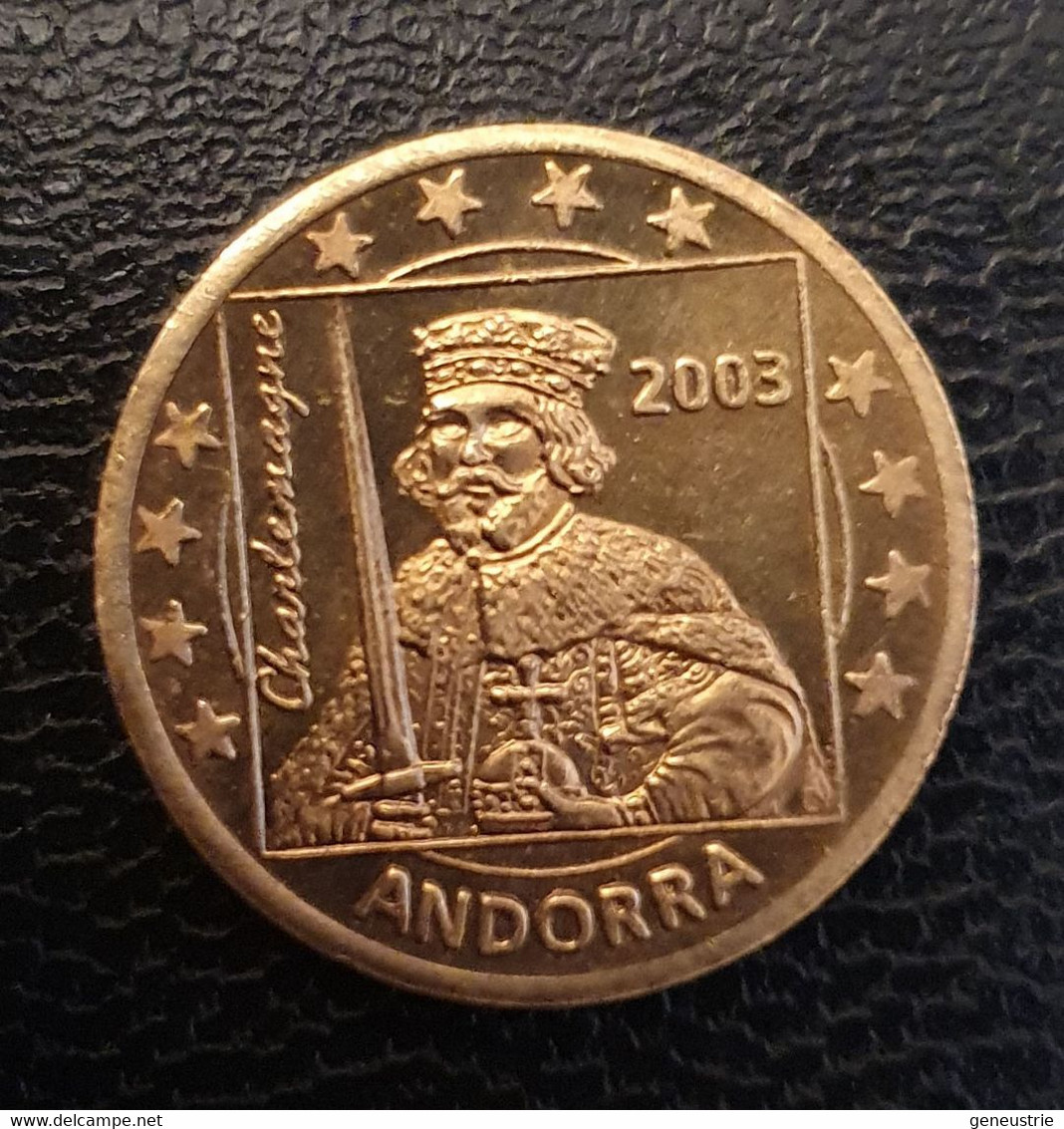 Essai Monnaie Prototype "10 Cent Principauté D'Andorre 2003 - Andorra - Charlemagne" - Andorre