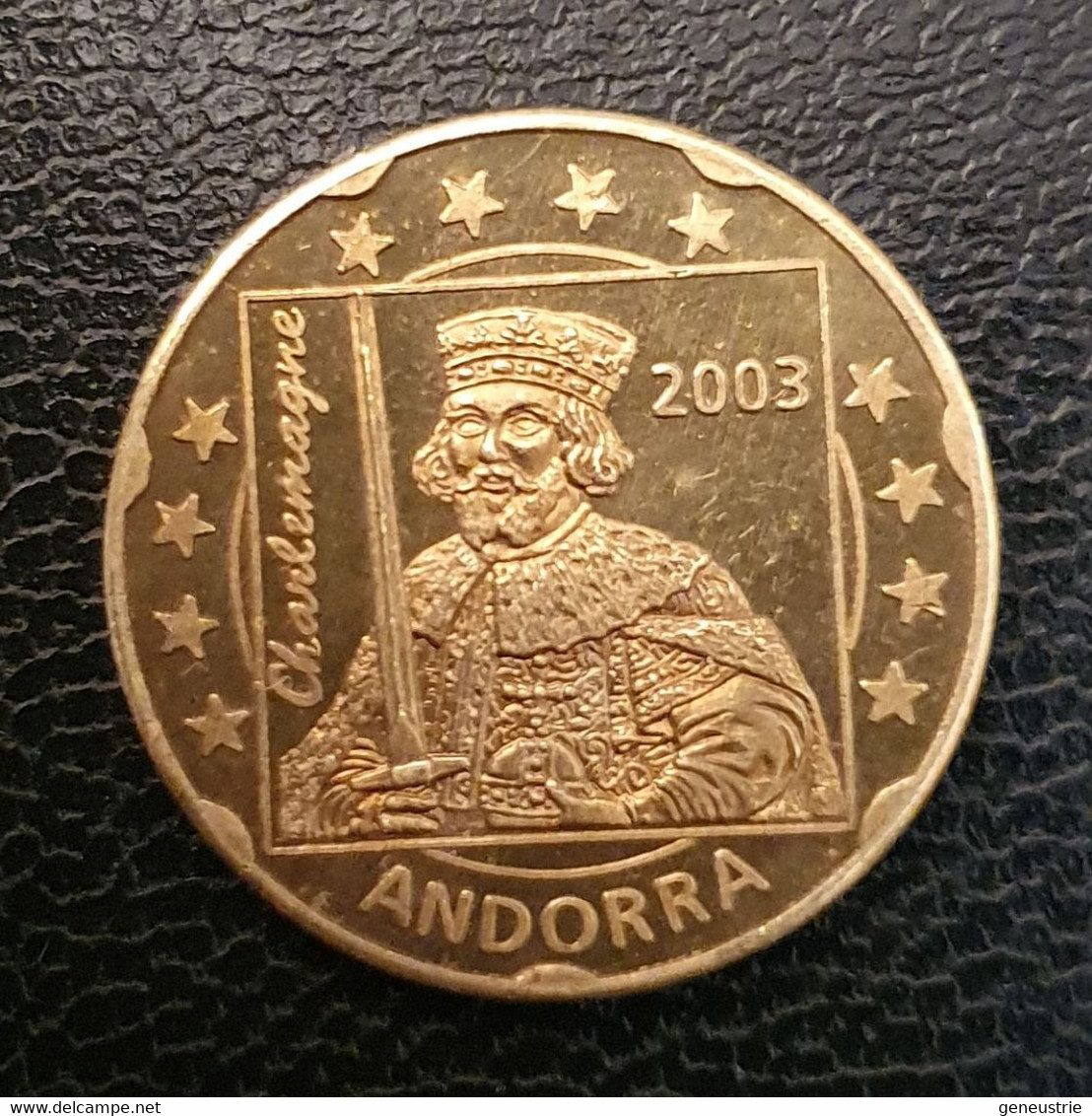 Essai Monnaie Prototype "20 Cent Principauté D'Andorre 2003 - Andorra - Charlemagne" - Andorra