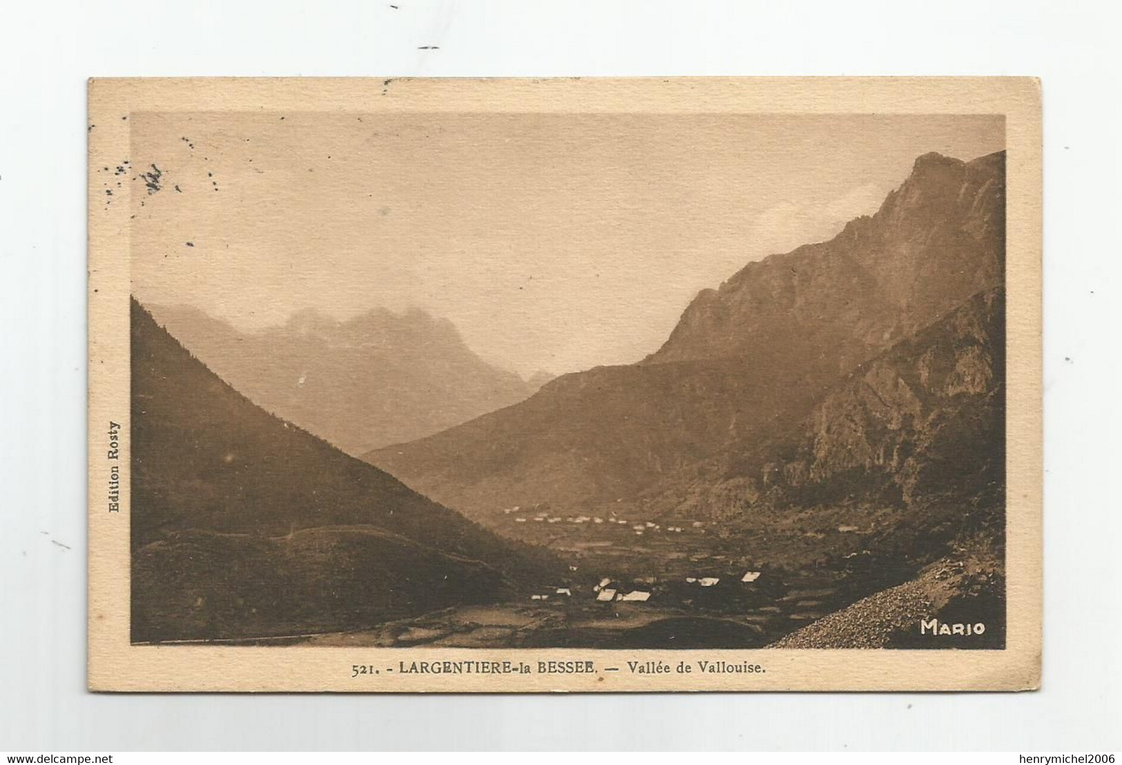 05 Hautes Alpes Largentière Bessée Vallée De Vallouise Cachet La Roche De Rames 1943 Ed Ansaldi Rosty Digne Photo Mario - L'Argentiere La Besse