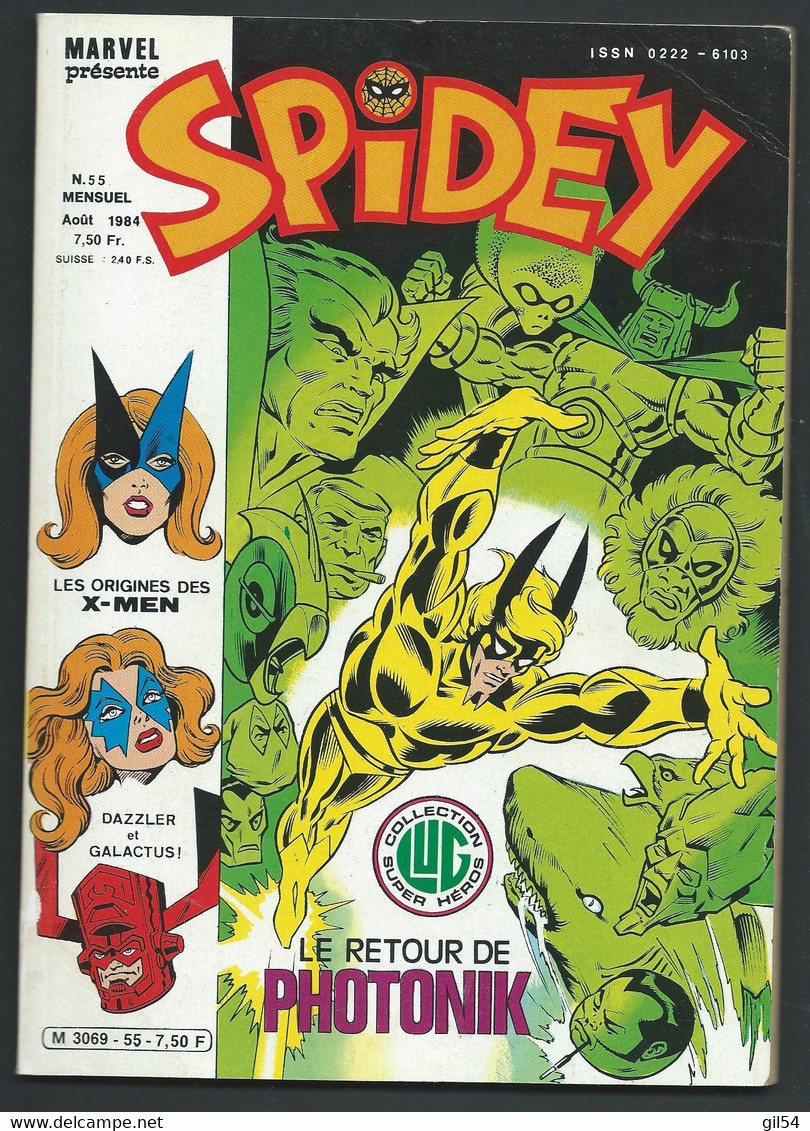 Spidey - N° 55 - Collection " LUG " / MARVEL - ( Août 1984 )  MAR 0101 - Spidey