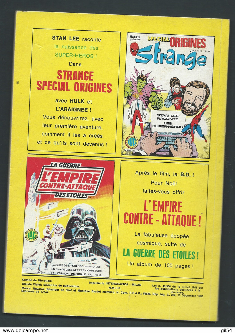 MARVEL   SPECIAL STRANGE °° N° 22 LE 10 DECEMBRE 1980  PARFAIT ETAT - MAR 0502 - Strange