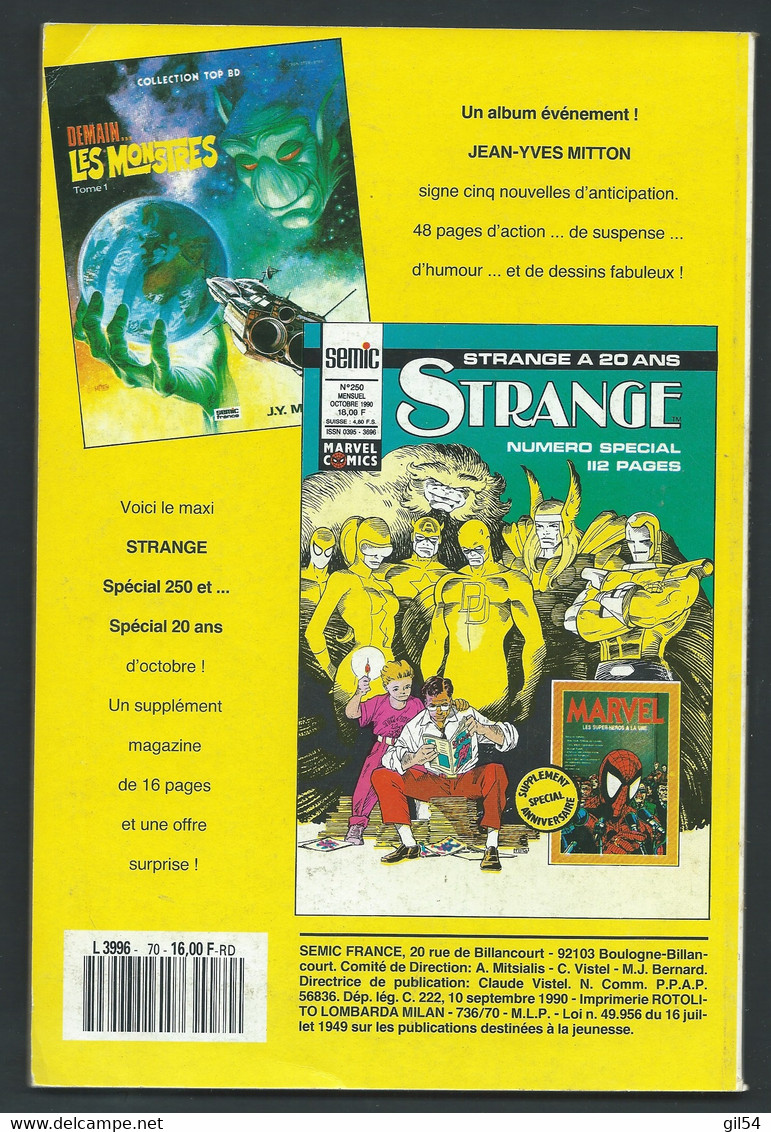 MARVEL,COMICS,SEMIC : SPECIAL STRANGE N° 70- MAR 0405 - Special Strange