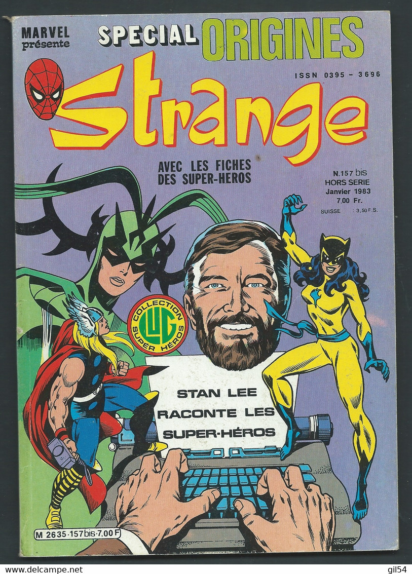 MARVEL    STRANGE Spécial Origines N° 157 Bis - Editions Lug à Lyon - Dépôt Légal : Janvier 1983 - - MAR 0504 - Strange