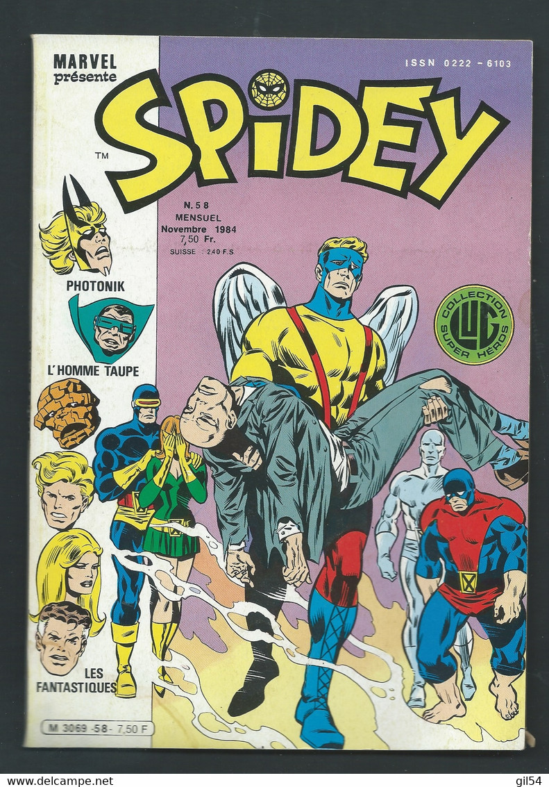 MARVEL  SPIDEY  N°58 De Novembre 1984 Collection LUG Super Héros - MAR 0602 - Spidey