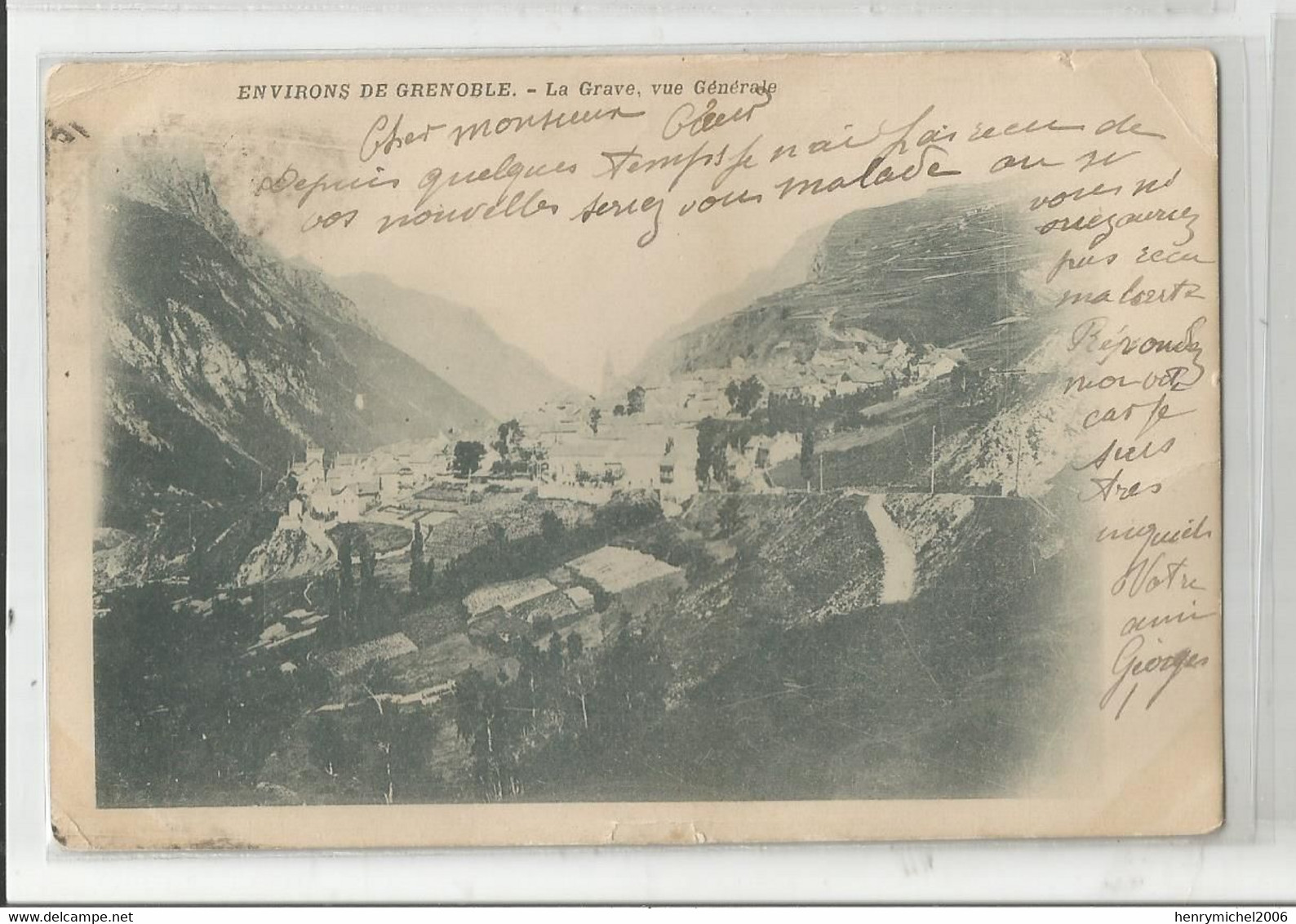 05 Hautes Alpes  La Grave Oisans Environs De Grenoble 1901 - Sonstige & Ohne Zuordnung