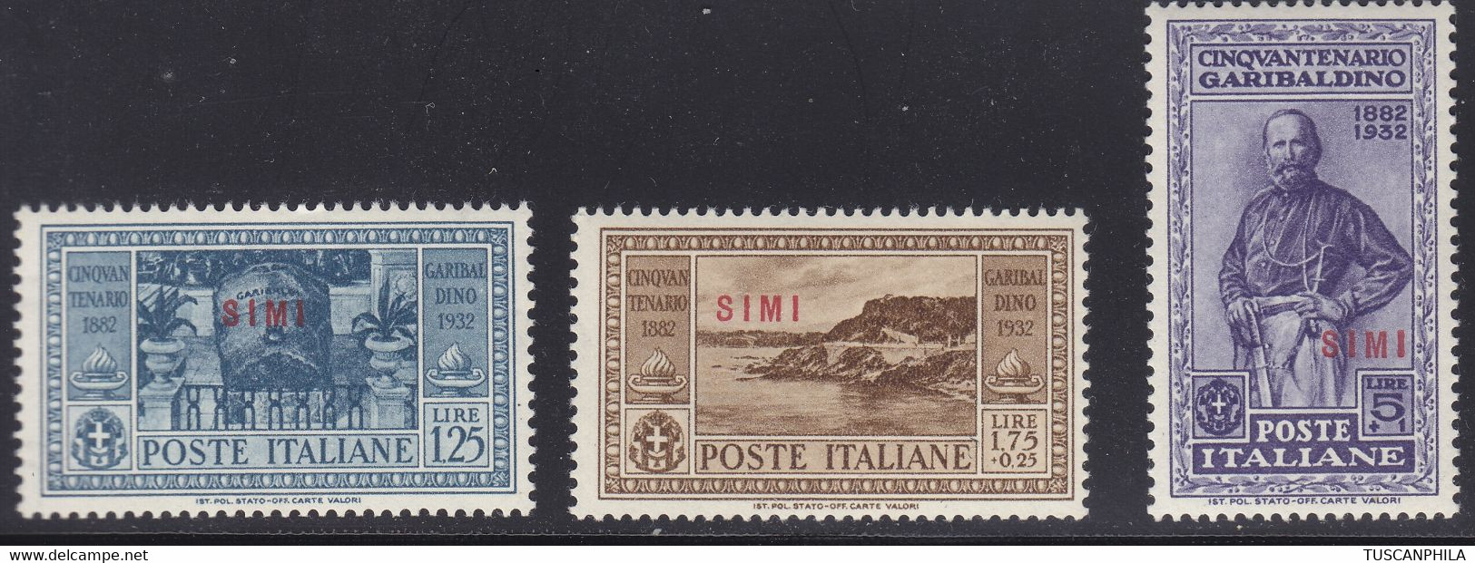 1932 3 Valori Sass. 23/24-26 MNH** Cv 350 - Egée (Simi)