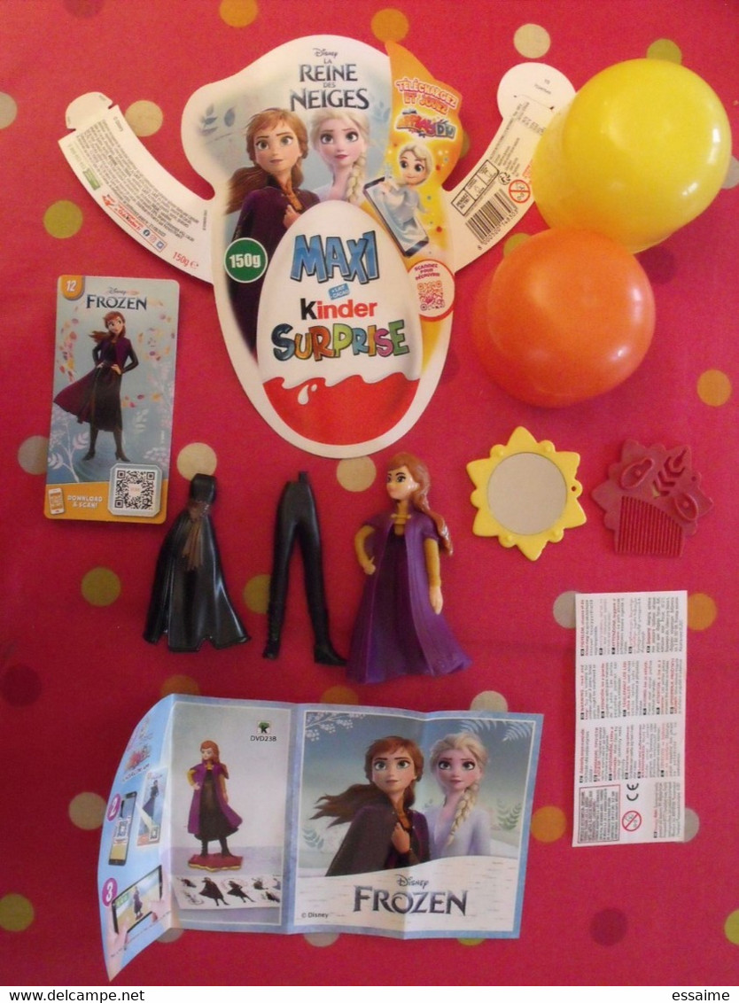Maxi Kinder Surprise Disney Reine Des Neiges 2022. Anna + Accessoires Miroir Et Peigne (complet). - Disney