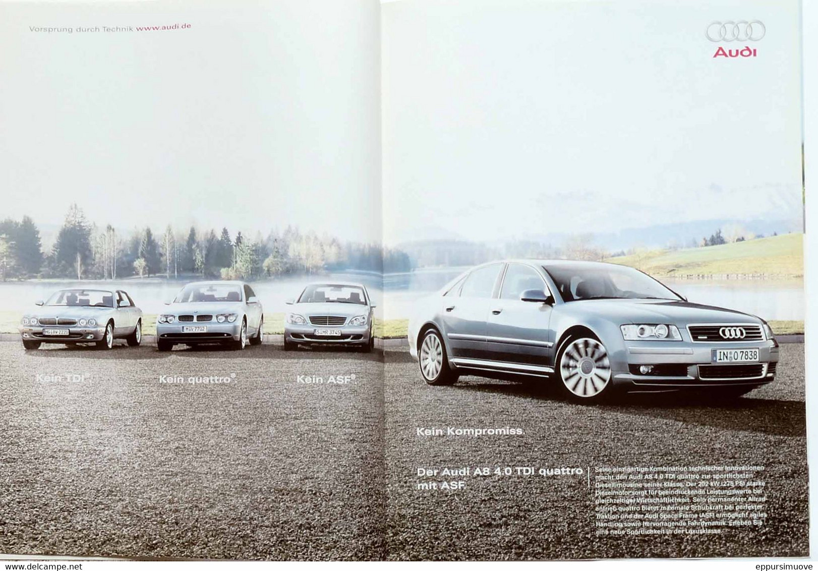 AUTO ZEITUNG AUDI A8 4.0 TDI TEST Gegen BMW 740d MERCEDES 400 CDI VW PHAETON V10 TDI - Automóviles & Transporte