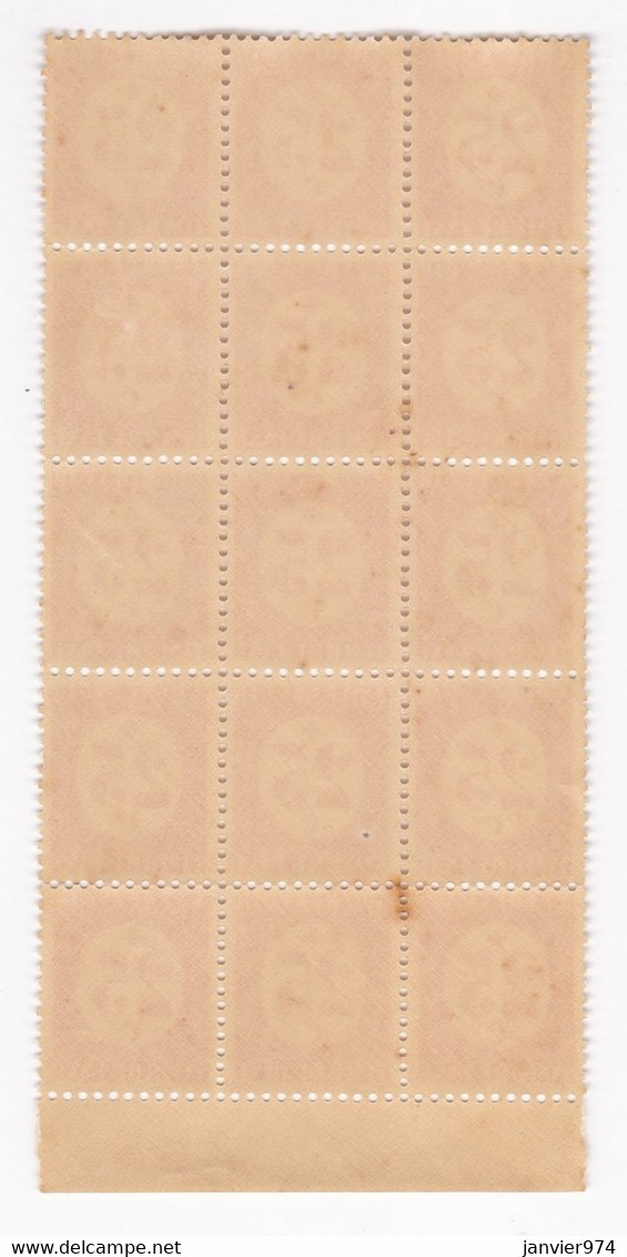 Colonie Française 1945/46 Bloc 15 Timbres Taxe 25 Centimes, Neufs - Timbres-taxe