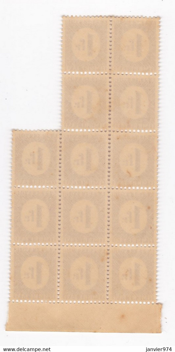 Colonie Française 1945/46 Bloc 13 Timbres Taxe 1 Franc, Neufs - Strafport