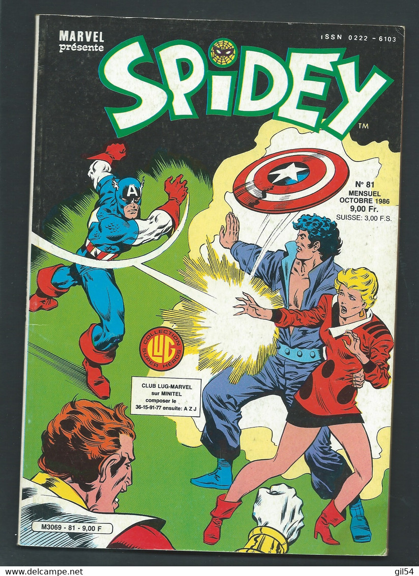 MARVEL  SPIDEY  N°81 De Octobre 1986 Collection LUG Super Héros - MAR 0604 - Spidey