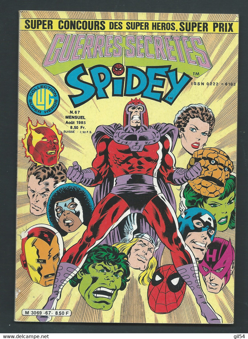 MARVEL  SPIDEY  N°67 De  Aout 1985 Collection LUG Super Héros - MAR 0605 - Spidey