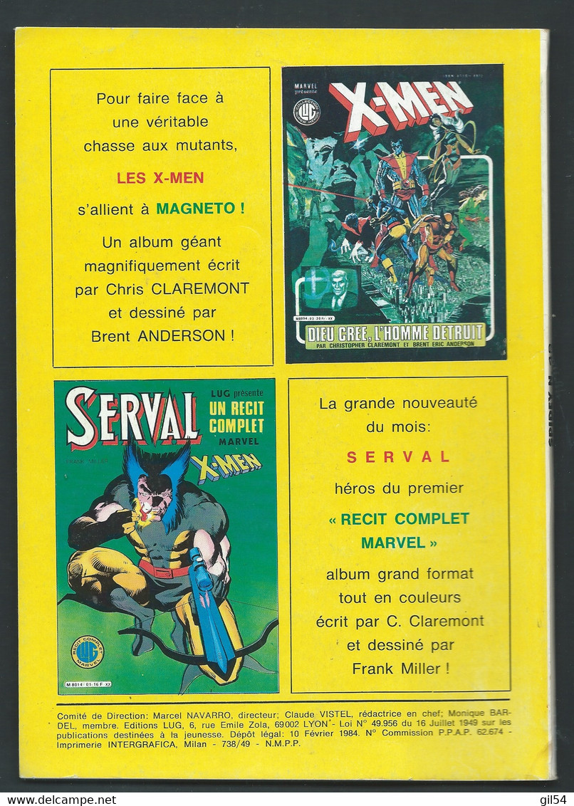 MARVEL Spidey N° 49  - Fevrier 1984  Collection LUG Super Héros   - MAR 0902 - Spidey