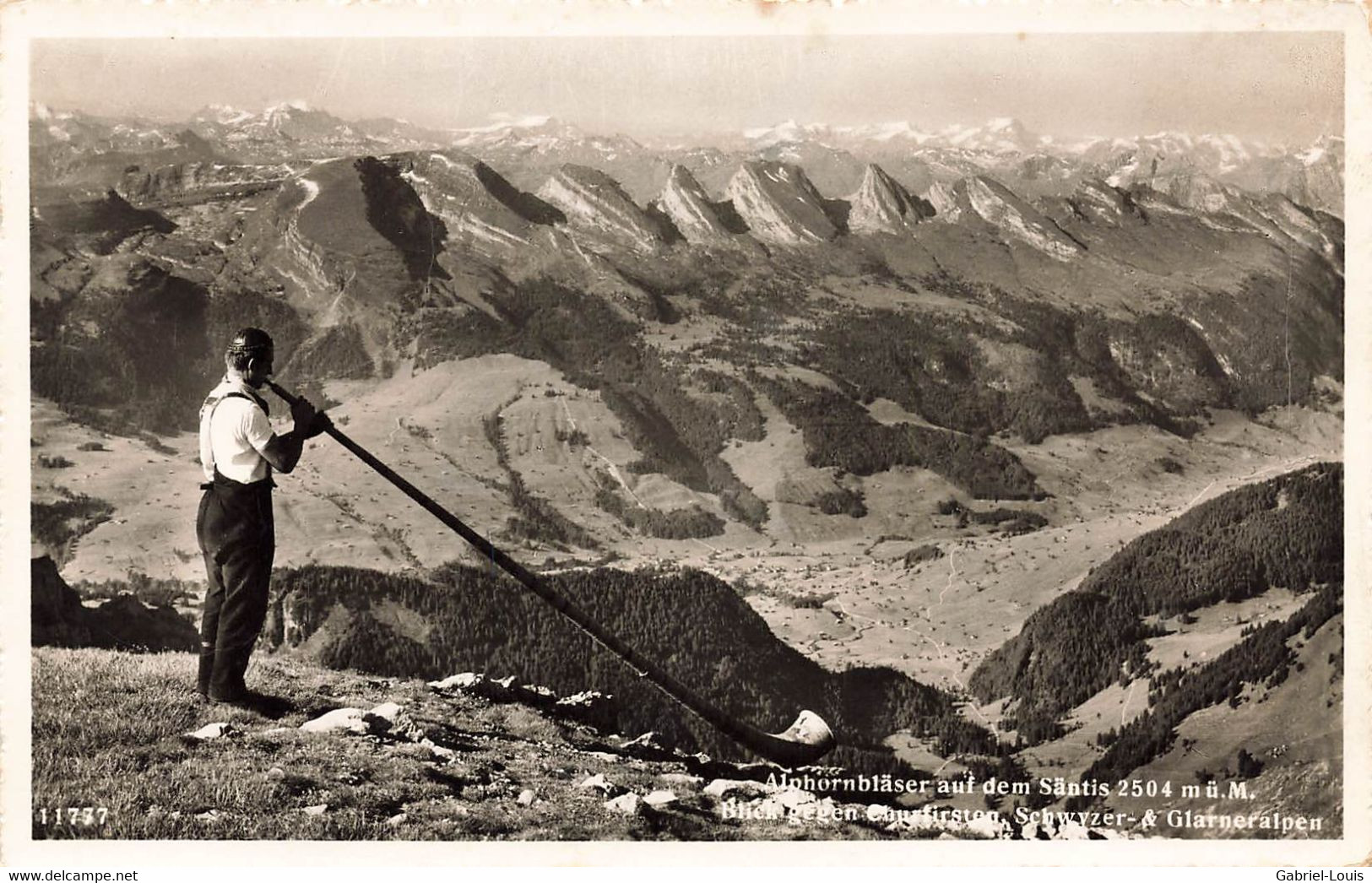 Alphornbläser Auf Dem Säntis Churfirsten Glärneralpen Cor Des Alpes St. Gallen - Sonstige & Ohne Zuordnung