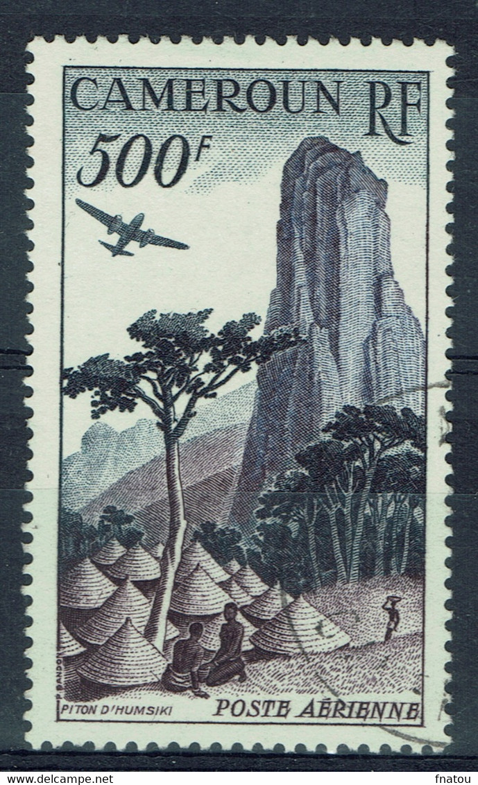 Cameroun Français, 500f, Piton D'Humsiki, 1947, Obl, TB Poste Aérienne Superbe Timbre - Airmail