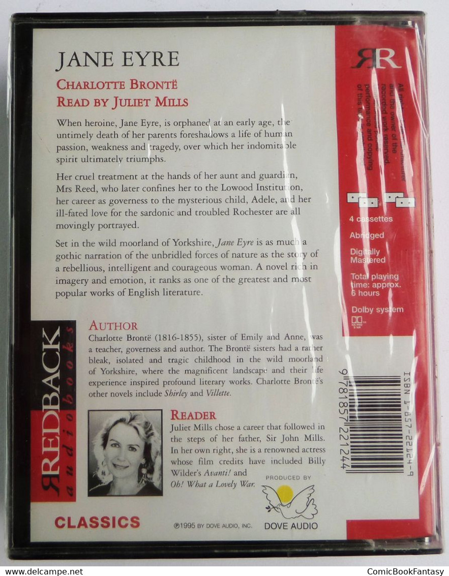 Jane Eyre By Charlotte Bronte (Abridged Audio Cassette). Factory Sealed. Rare - Casetes