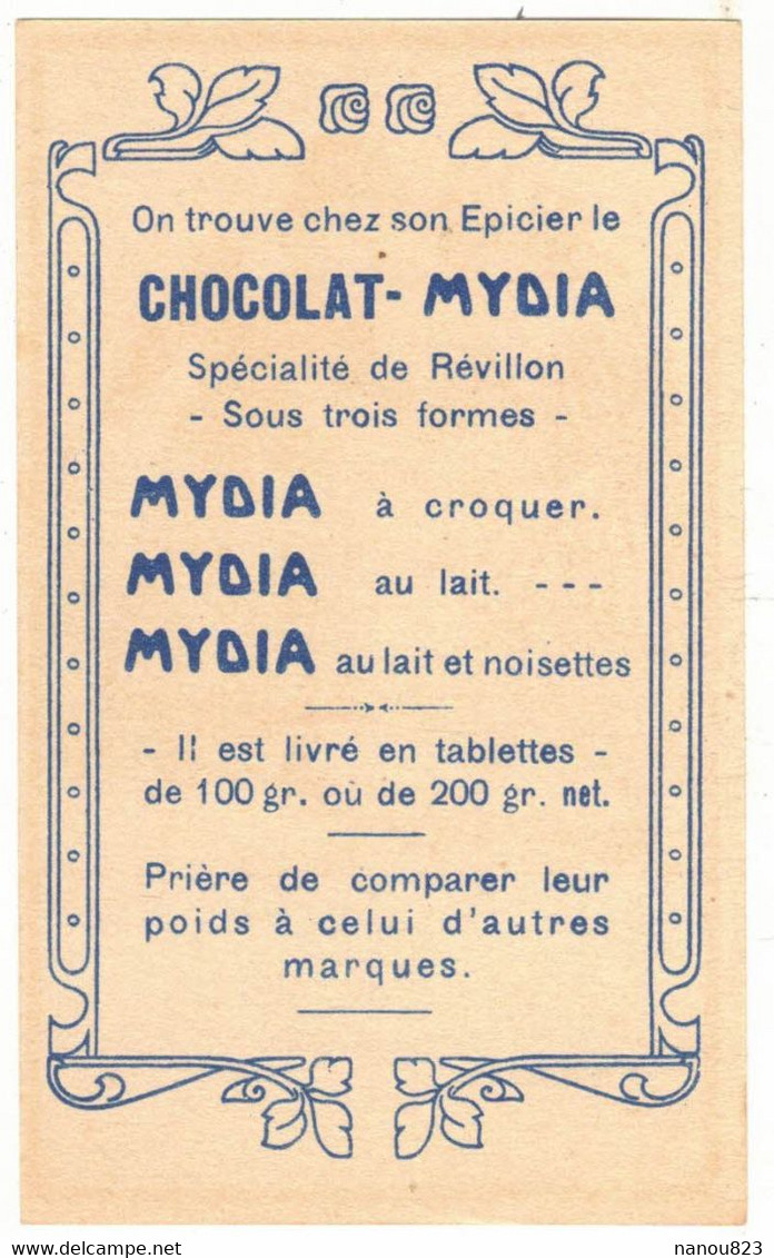 CHROMO PUBLICITAIRE PUBLICITE CHOCOLAT REVILLON LA FOURCHETTE ILLUSION D'OPTIQUE NEUROSCIENCE PARADOXE PHENOMENE VISUEL - Revillon