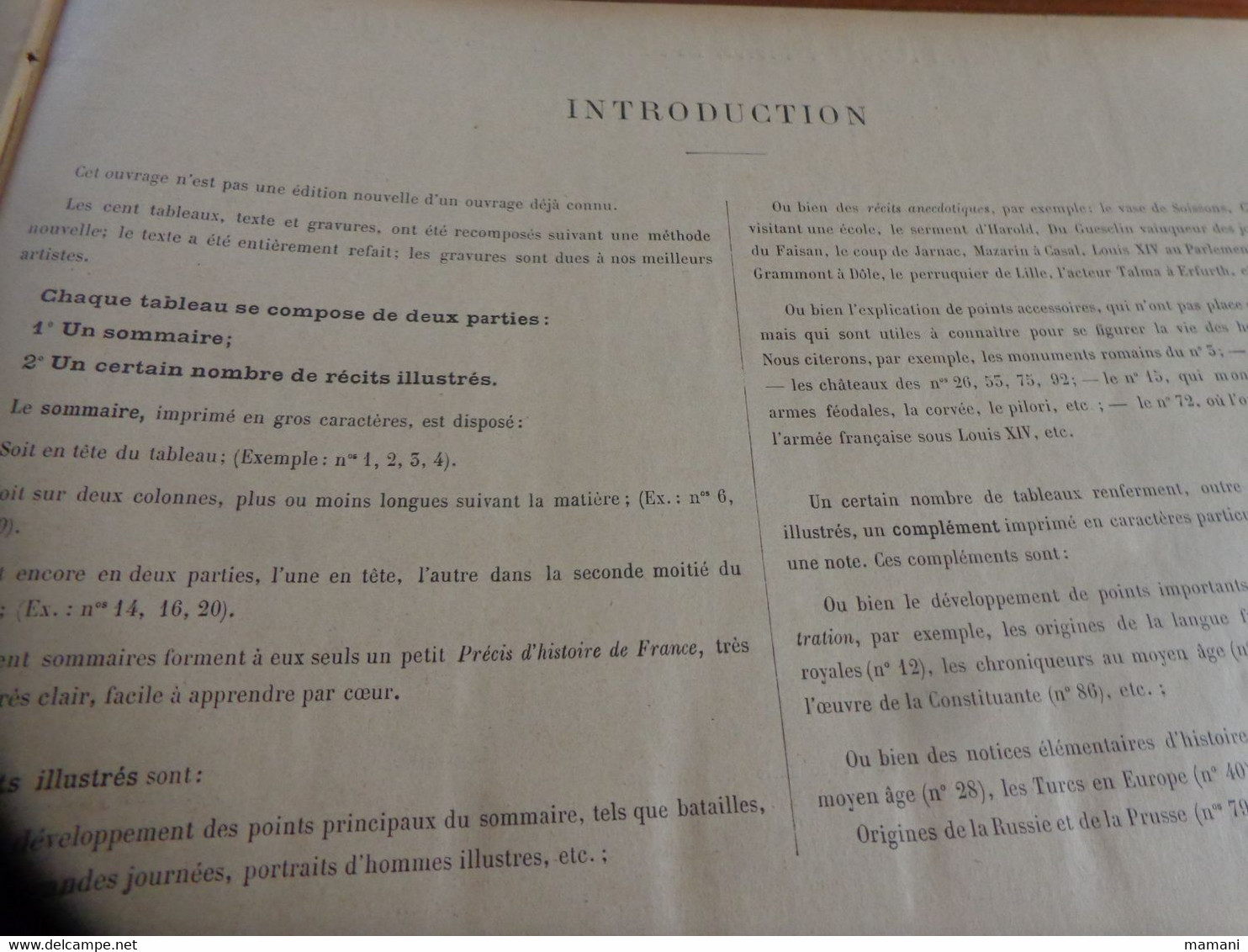 histoire de france en -100 tableaux- paris A.LAHURE