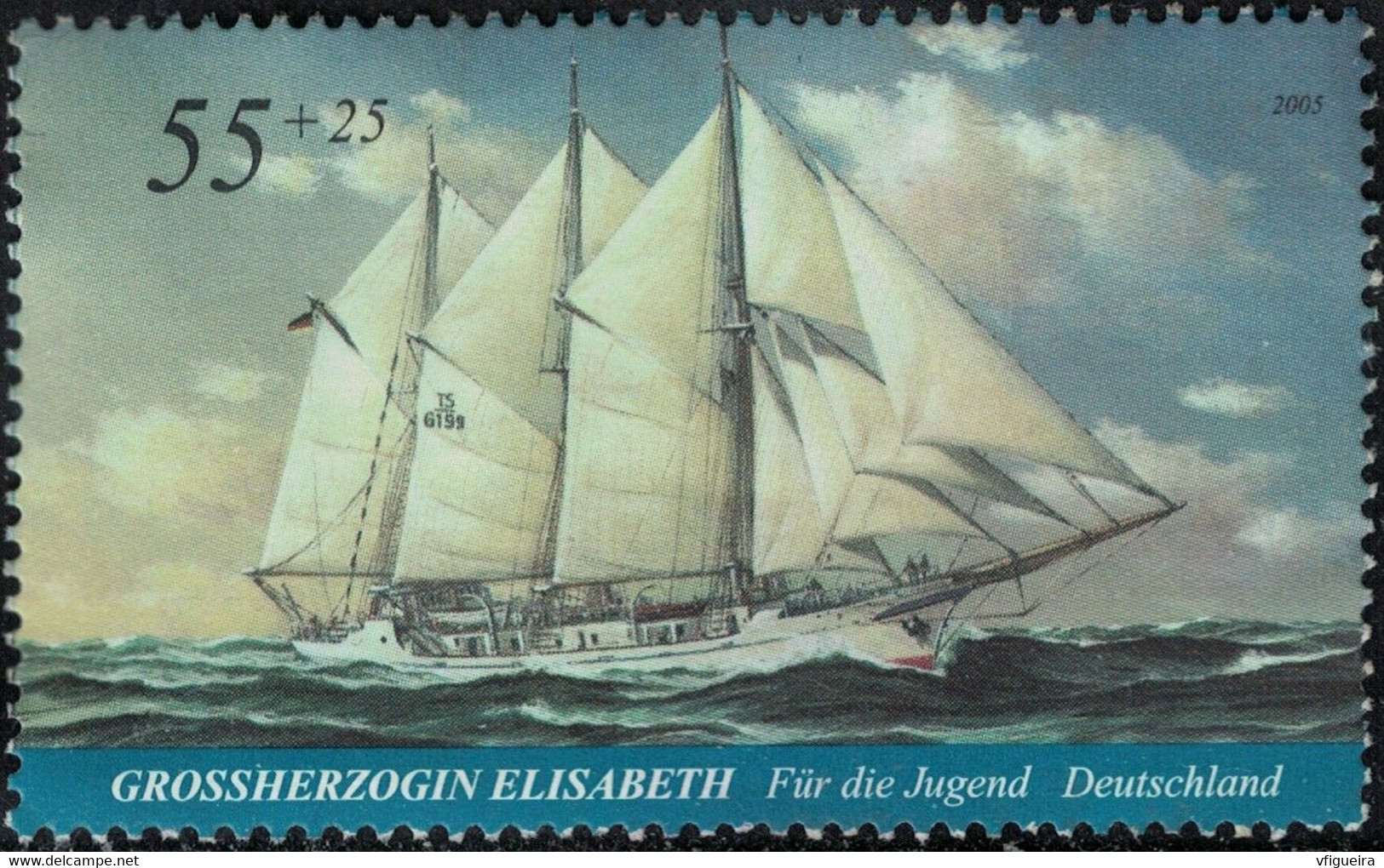 Allemagne 2005 Used Bateau Voilier Quatre Mâts Grande Duchesse Elisabeth Y&T DE 2292 SU - Sonstige & Ohne Zuordnung