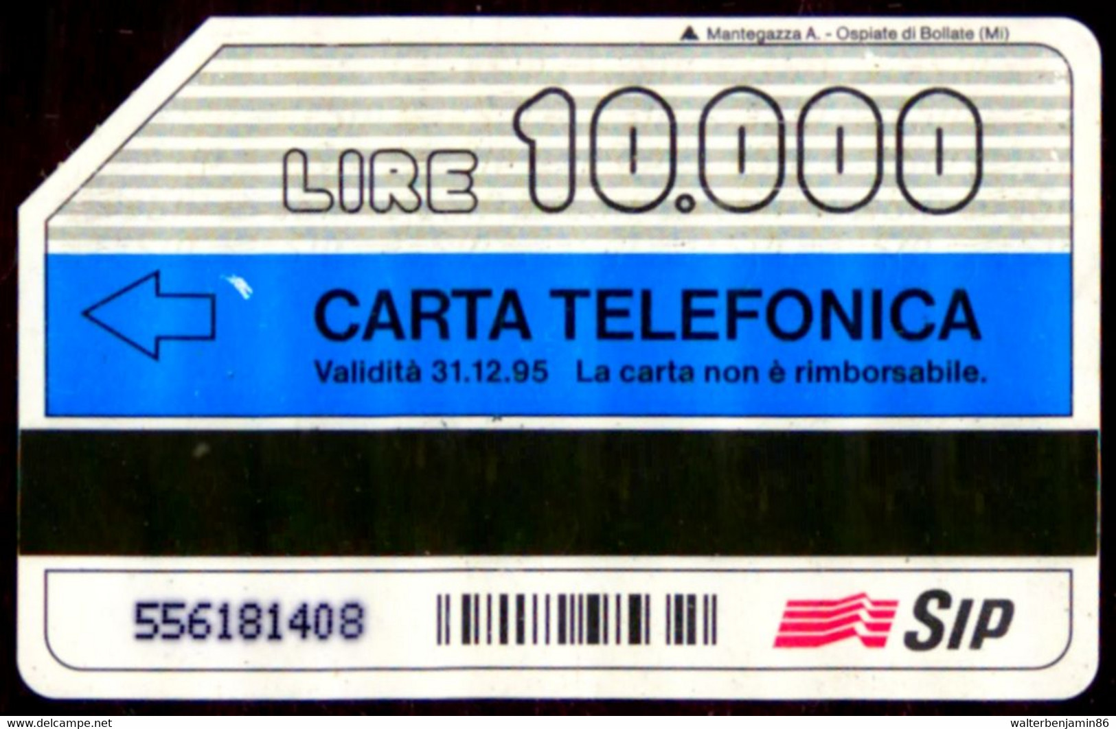 G 281 C&C 2323 SCHEDA TELEFONICA USATA IRITEL ORIZZONTALE 31.12.95 10 2^A QUAL - Öff. Diverse TK