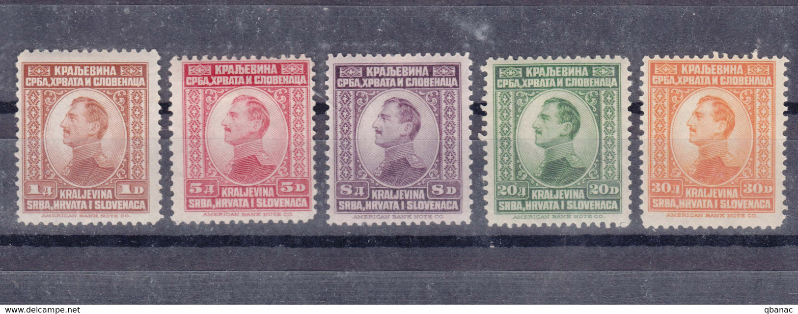 Yugoslavia Kingdom 1923 Mi#169-173 Mint Hinged - Unused Stamps