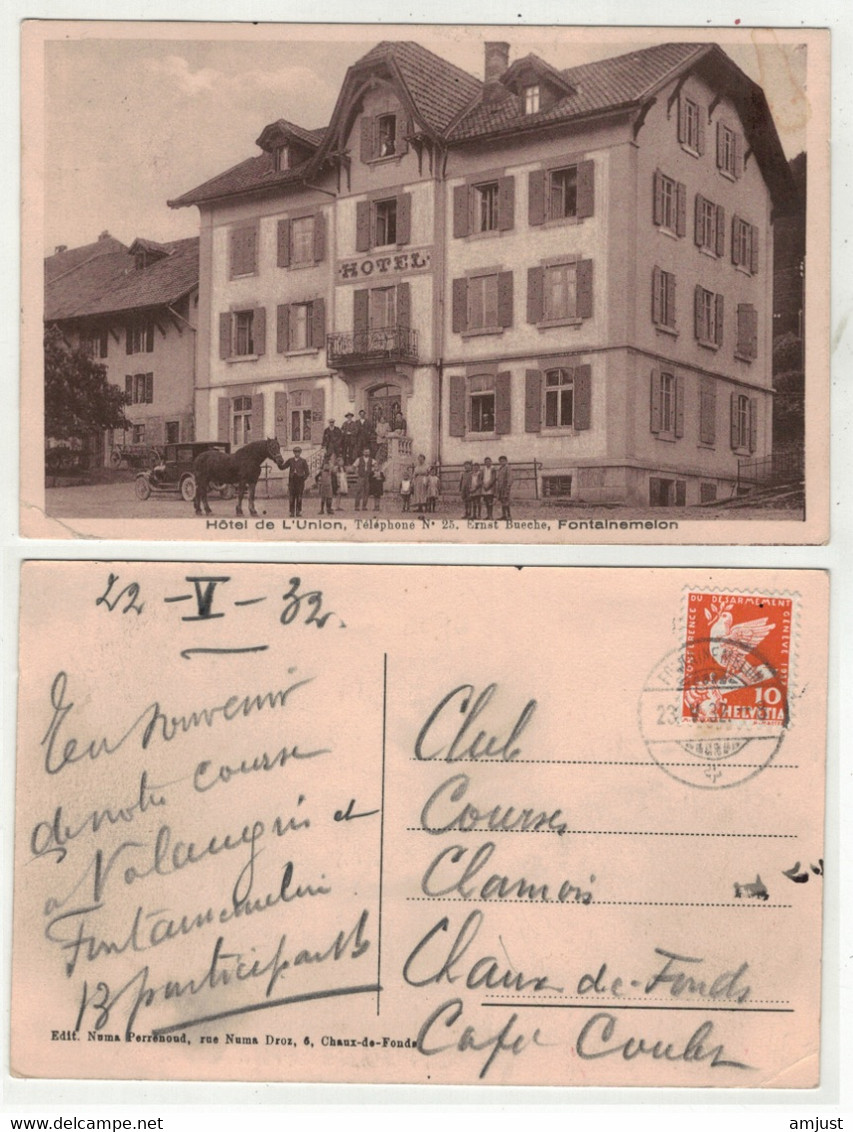 Suisse// Schweiz // Neuchâtel // Fontainemelon, Hôtel De L'Union - Fontainemelon