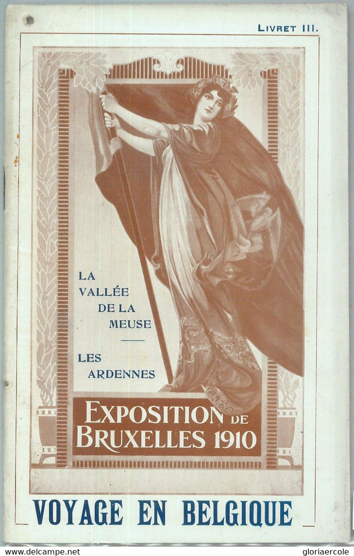 84999 - BELGIUM - Vintage Tourist PROPAGANDA Depliant :BRUXELLES EXPO 1910 Map - Andere & Zonder Classificatie