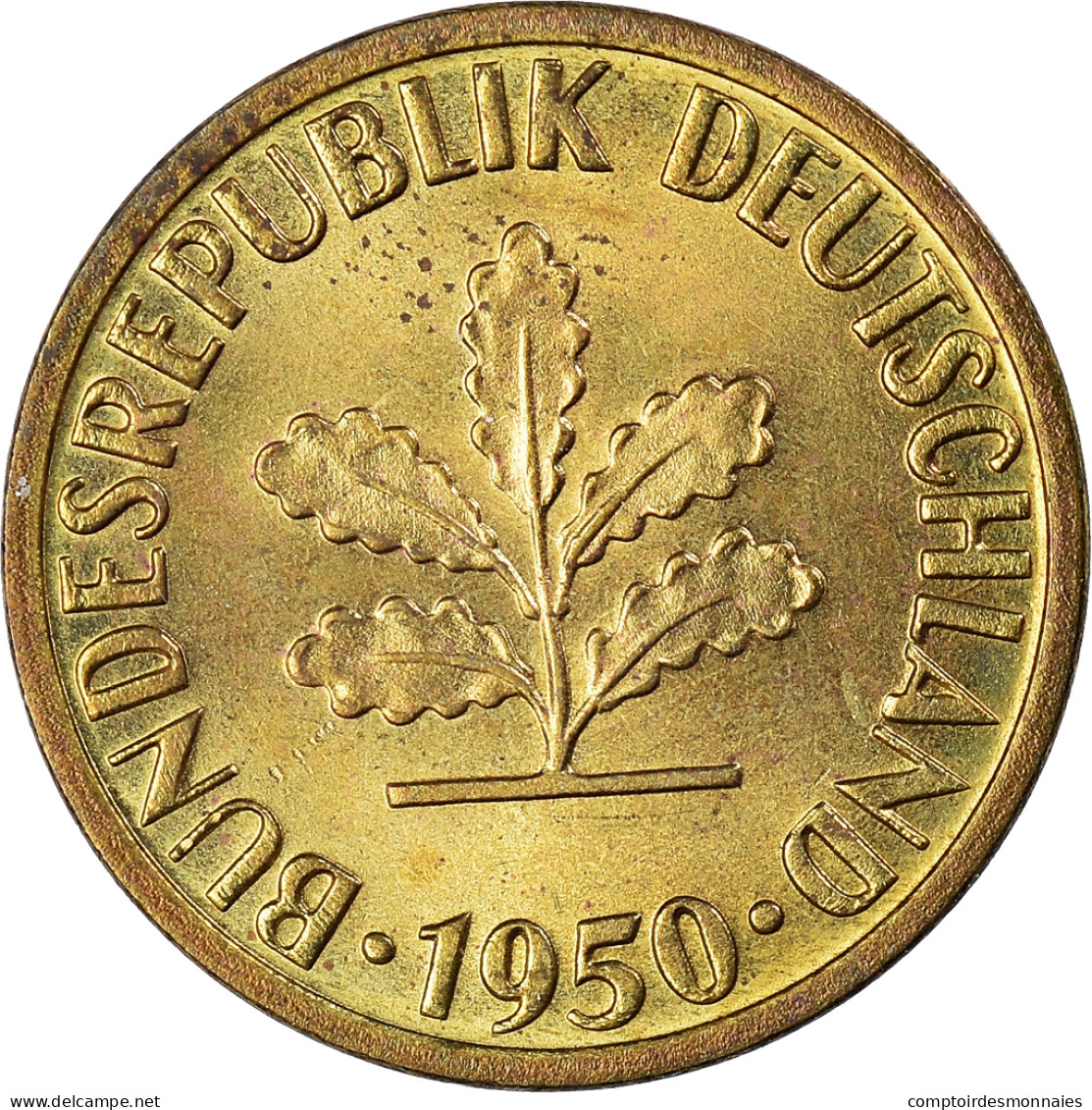 Monnaie, République Fédérale Allemande, 5 Pfennig, 1950, Stuttgart, SUP+ - 5 Pfennig