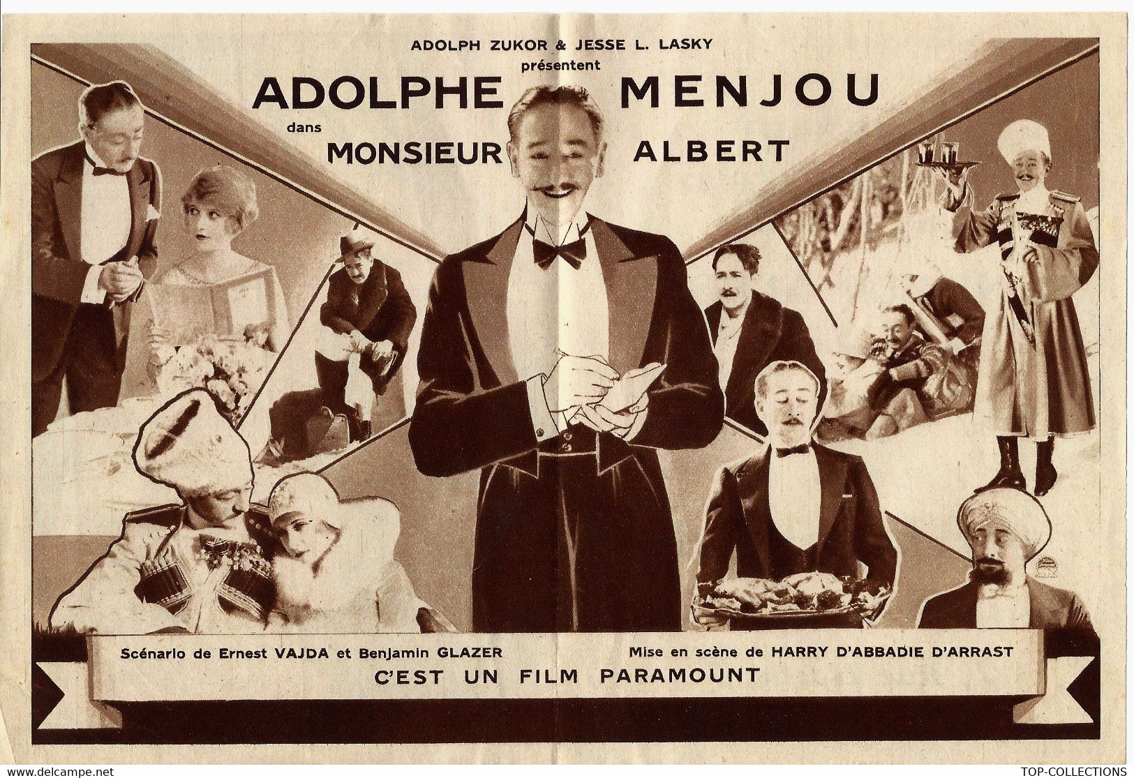 1927 PUBLICITE FILM PARAMOUNT « MONSIEUR ALBERT » DESSINATEUR R.Houy - Advertising