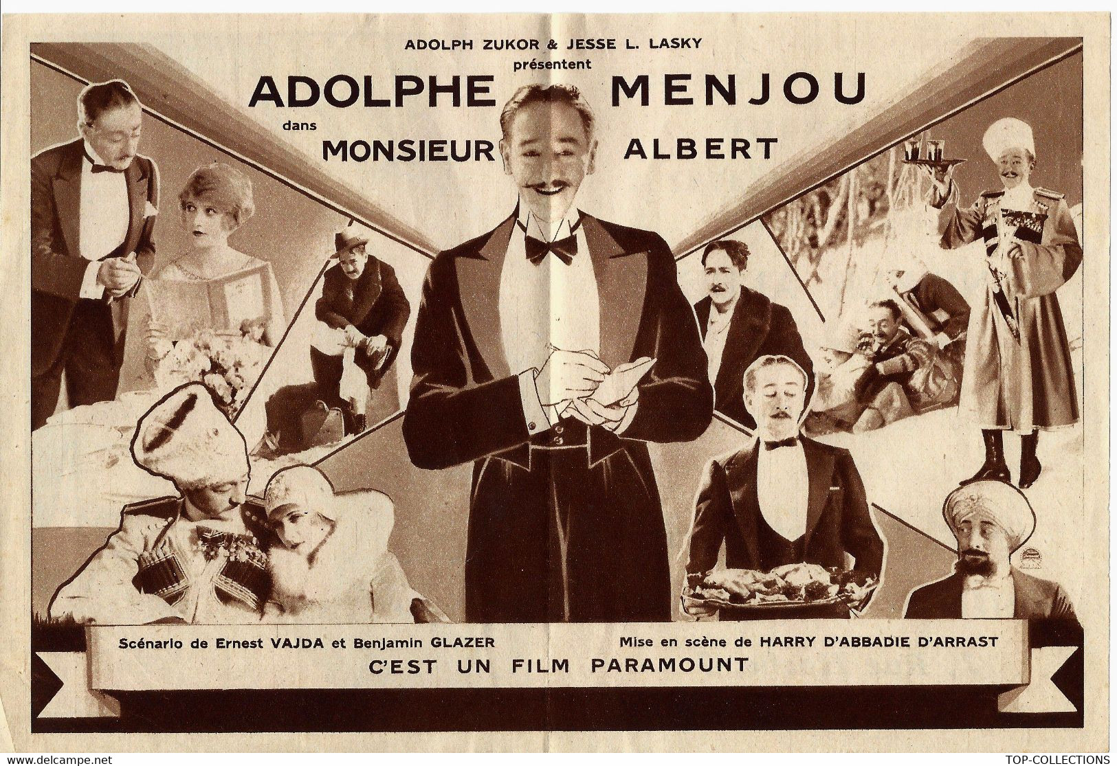 1927 PUBLICITE FILM PARAMOUNT « MONSIEUR ALBERT » DESSINATEUR R.Houy - Publicidad