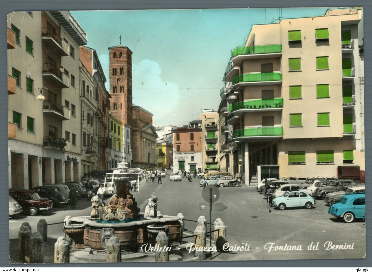 °°° Cartolina - Velletri Piazza Cairoli Fontana Del Bernini Viaggiata °°° - Velletri