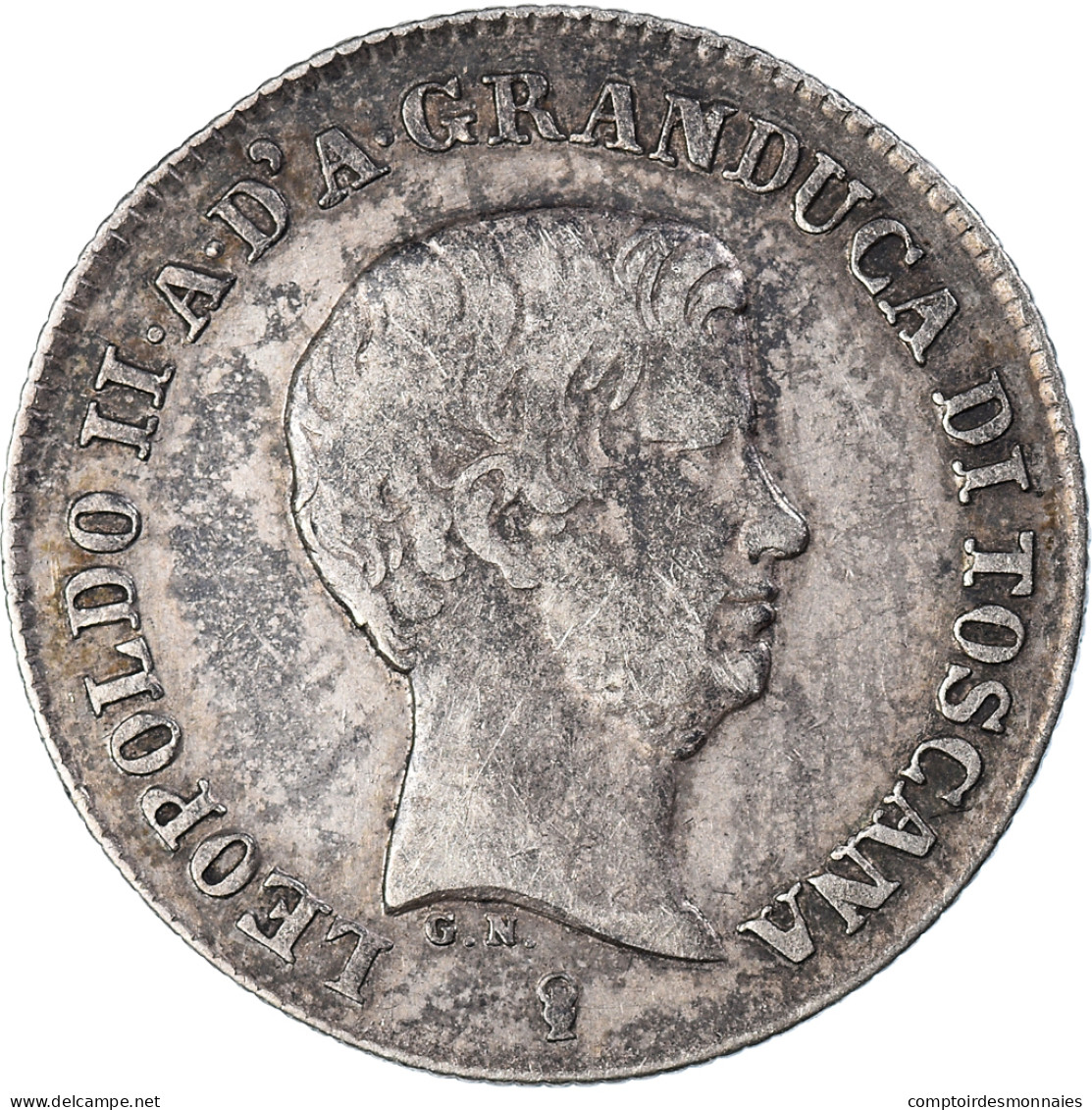 Monnaie, États Italiens, TUSCANY, Leopold II, Fiorino, 1847, Firenze, TTB - Monnaies Féodales