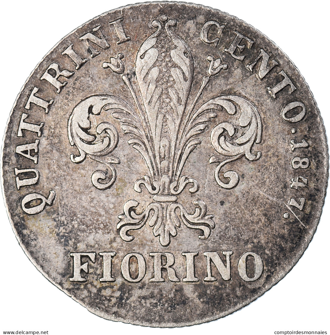 Monnaie, États Italiens, TUSCANY, Leopold II, Fiorino, 1847, Firenze, TTB - Feudal Coins