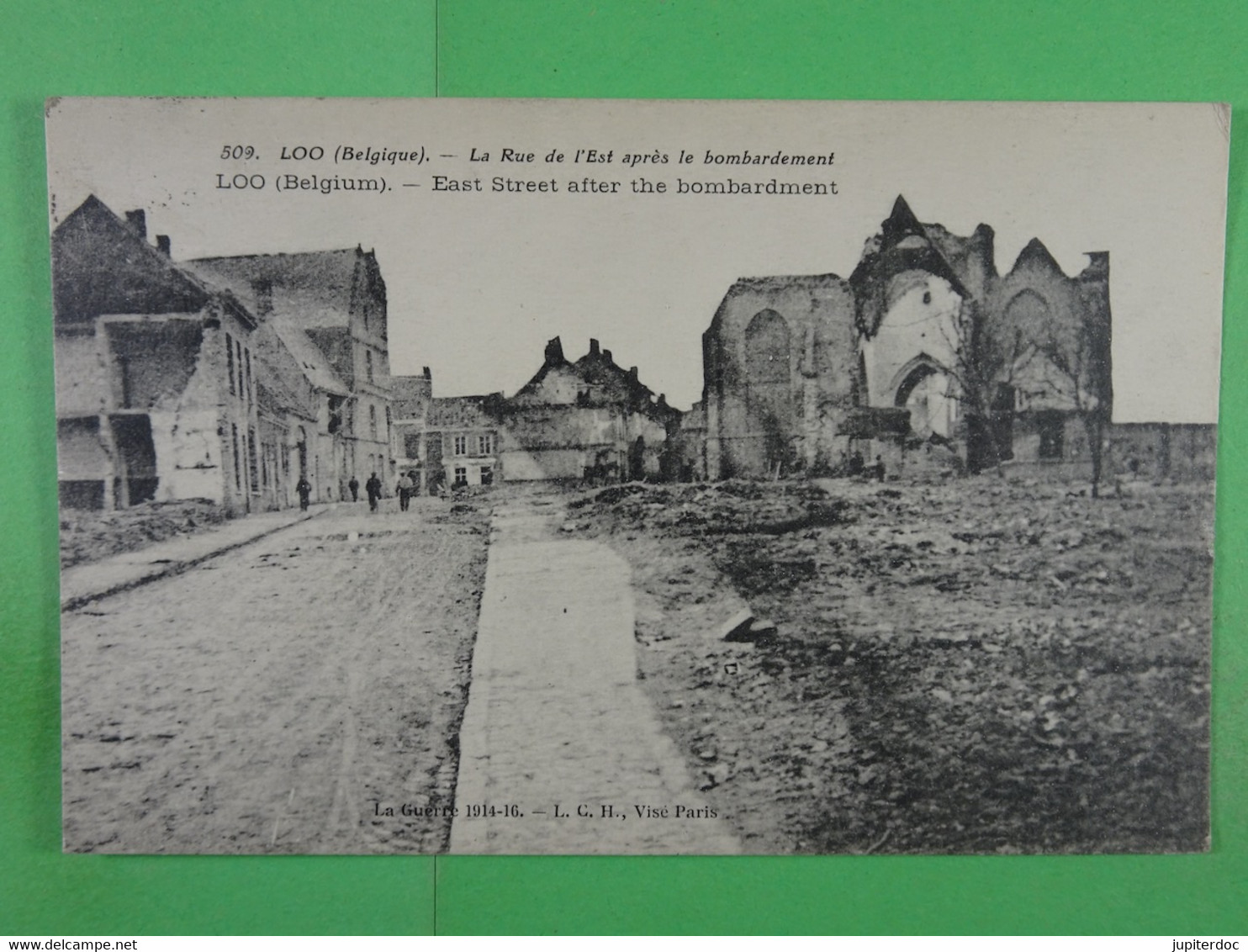 Loo La Rue De L'Est Après Le Bombardement - Lo-Reninge