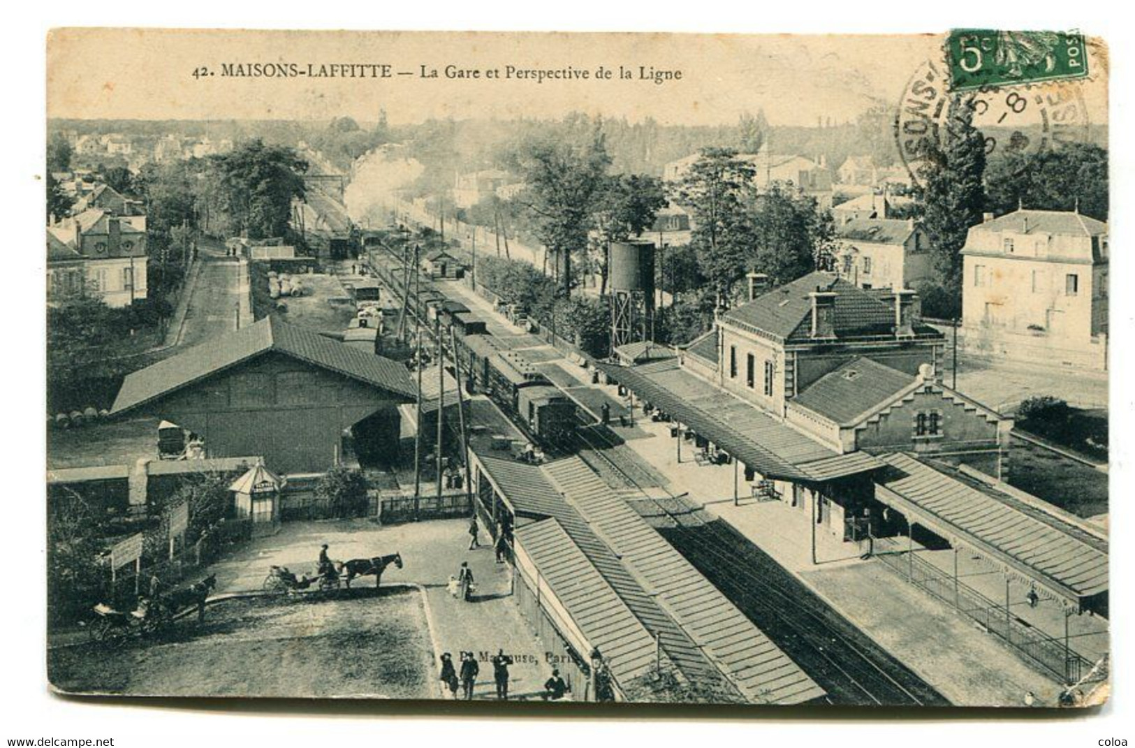 MAISONS LAFFITTE La Gare Et Perspective De La Ligne - Maisons-Laffitte
